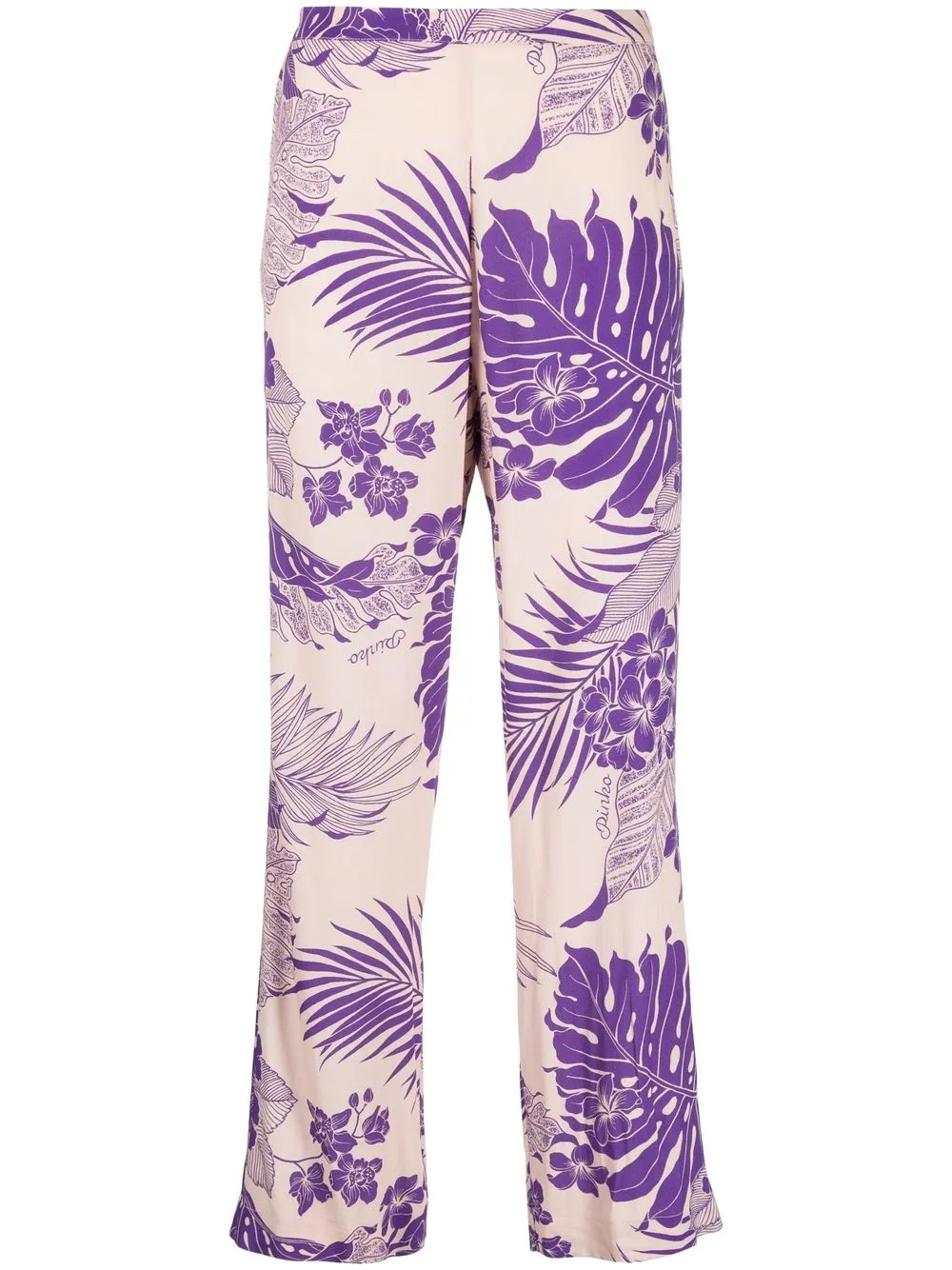 

PINKO tropical-print trousers - Purple