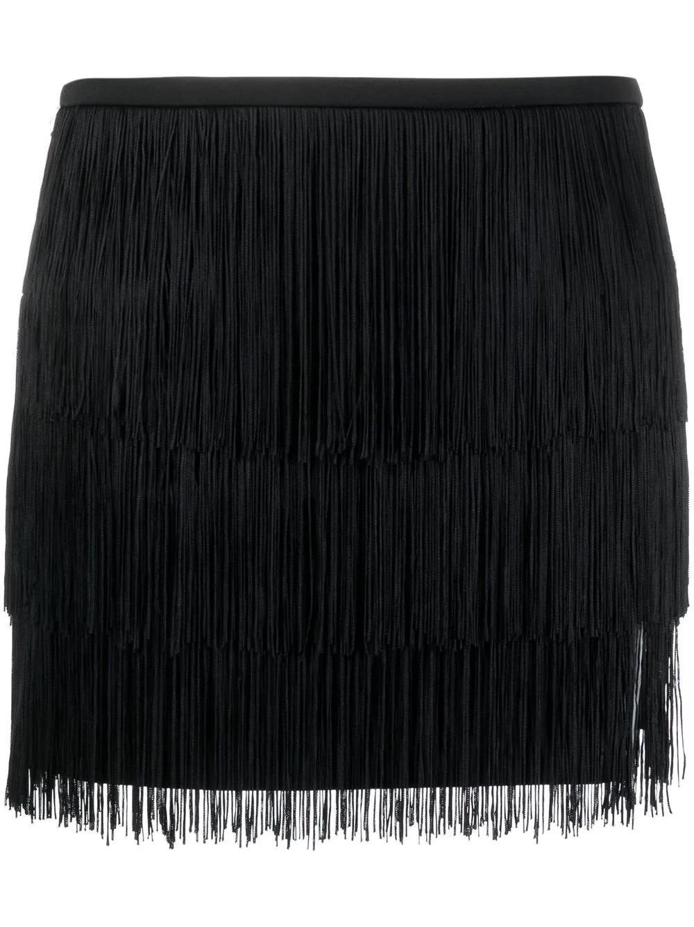 

PINKO high-waisted fringed miniskirt - Black