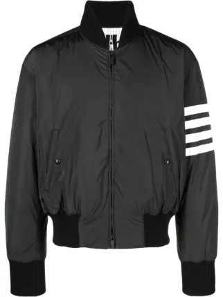 THOM BROWNE 4バー ストライプ フーデッド ジャケット Thom Browne 4-Bar Stripe Track Jacket | Grey | FARFETCH