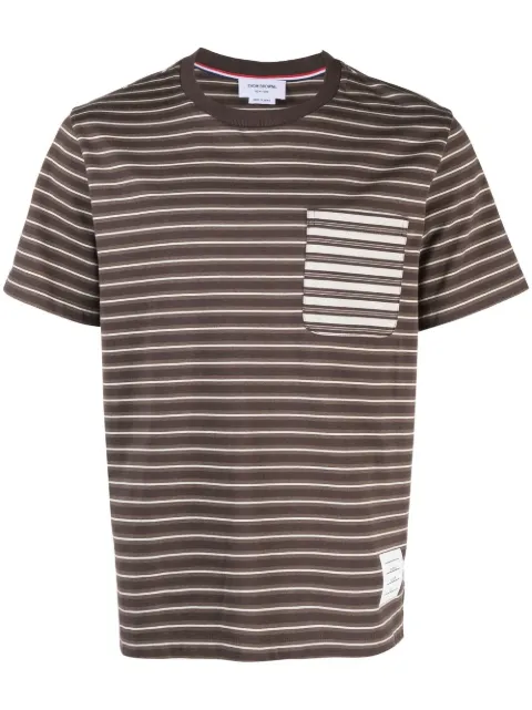 Thom Browne - stripe-print cotton T-Shirt