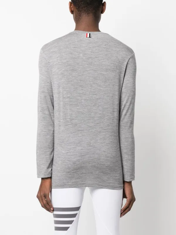 Thom Browne ラウンドネック セーター | グレー | FARFETCH JP