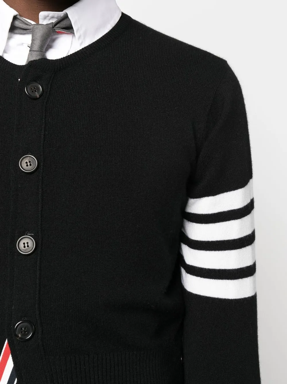Thom Browne Vest met gestreept detail Zwart