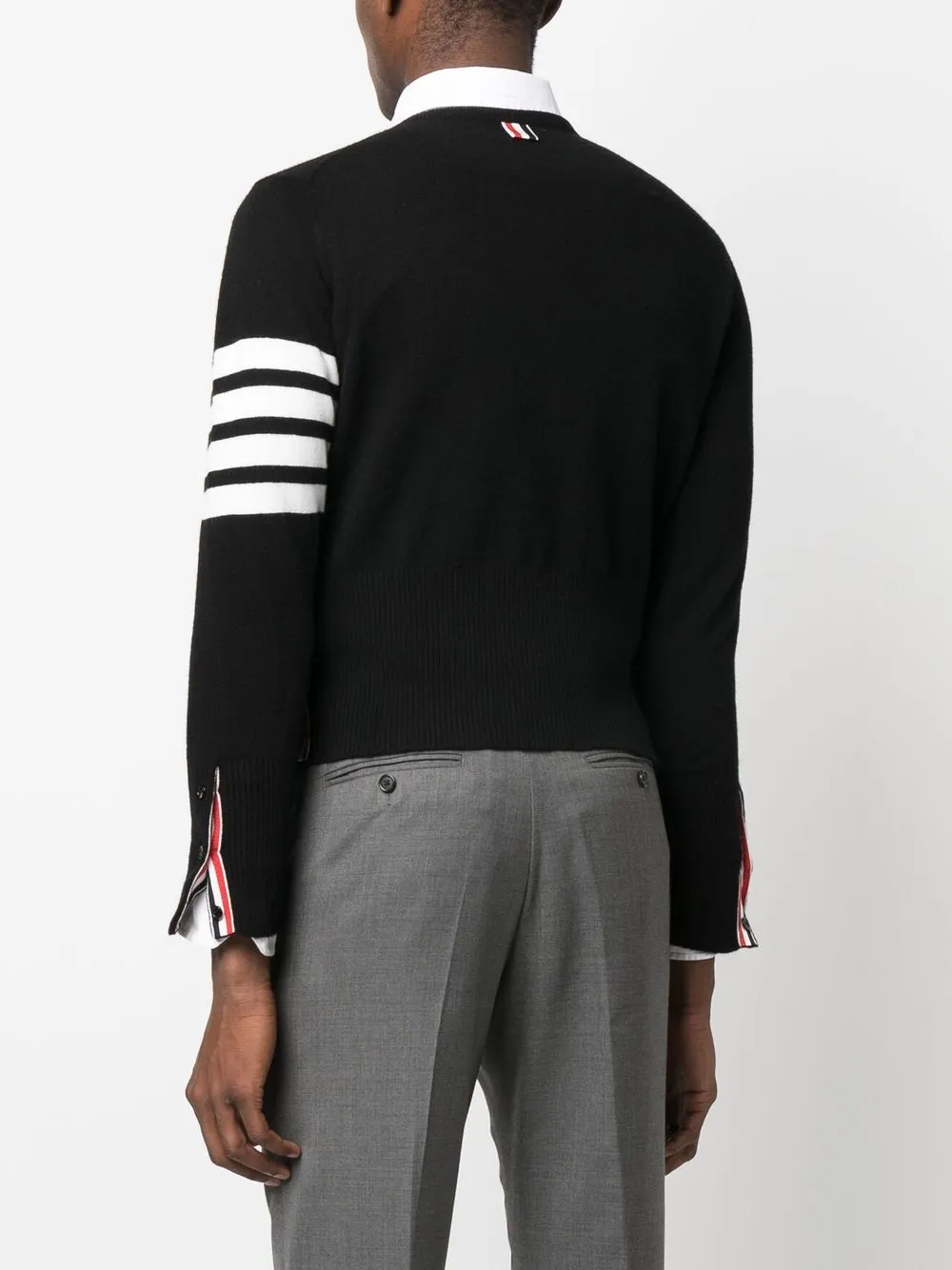 Thom Browne Vest met gestreept detail Zwart
