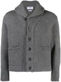 Thom Browne shawl-collar knit cardigan - Grey