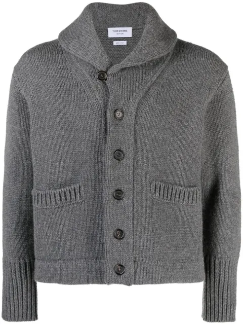 Thom Browne cardigan en maille à col châle