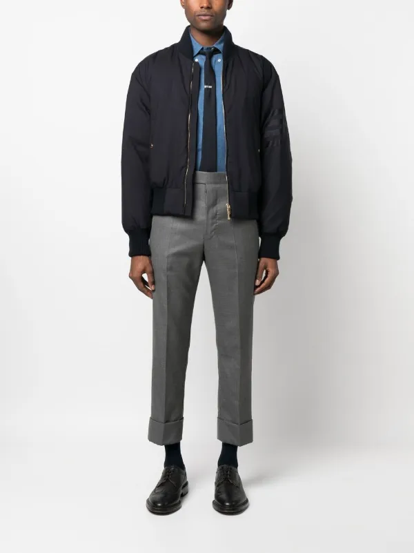 Thom Browne logo-patch Denim Shirt | Blue | FARFETCH