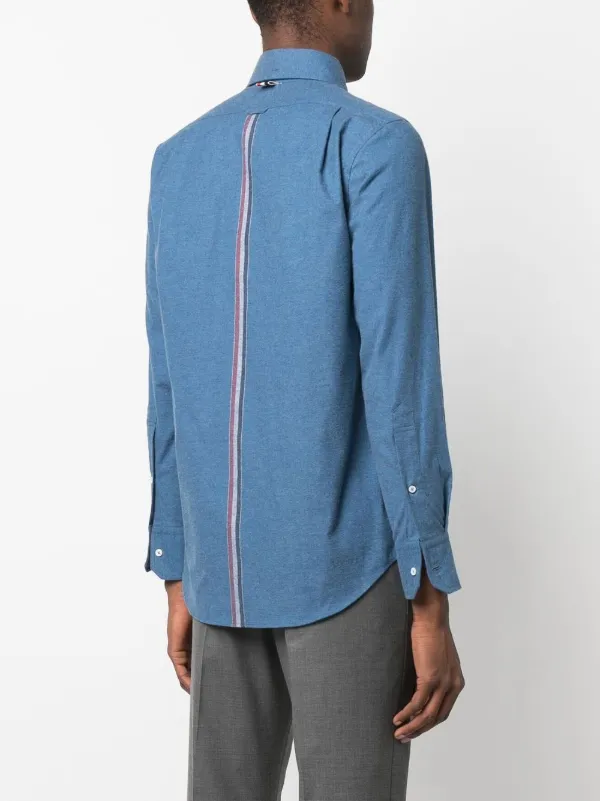 Thom Browne logo-patch Denim Shirt | Blue | FARFETCH