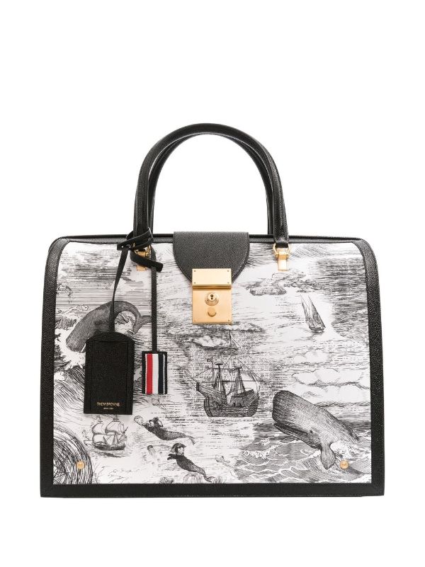 Thom Browne Mr Thom Nautical Toile Bag Farfetch