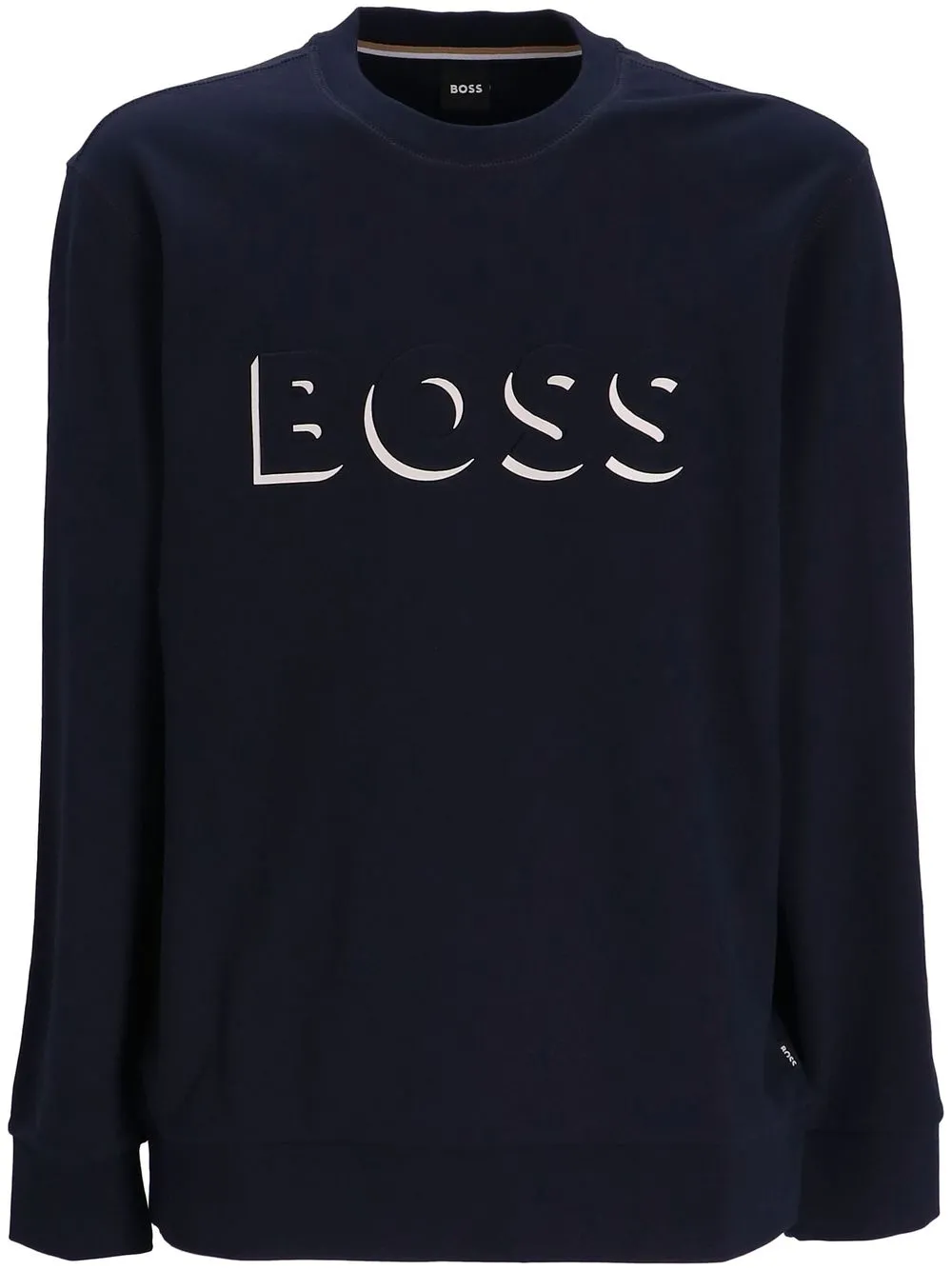 

BOSS logo-print long-sleeve sweatshirt - Blue