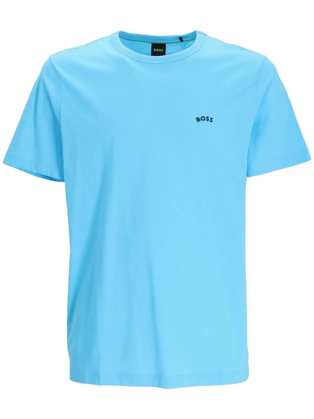 

BOSS logo-print crew-neck T-shirt - Blue