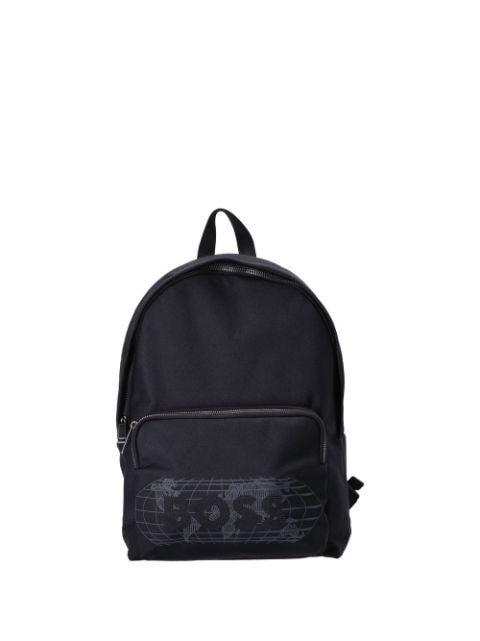 BOSS crystal-embellished logo backpack