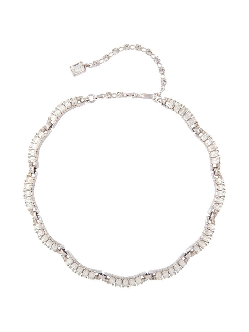Pre-owned Susan Caplan Vintage 1960s Swarovski Crystal Necklace In Silver