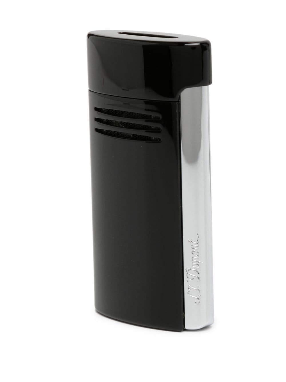 Shop St Dupont Megajet Engraved Logo Lighter In Black