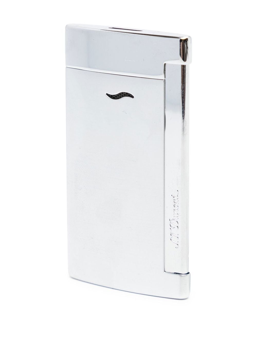 Shop St Dupont Slim 7 Brushed-chrome Lighter In Silver