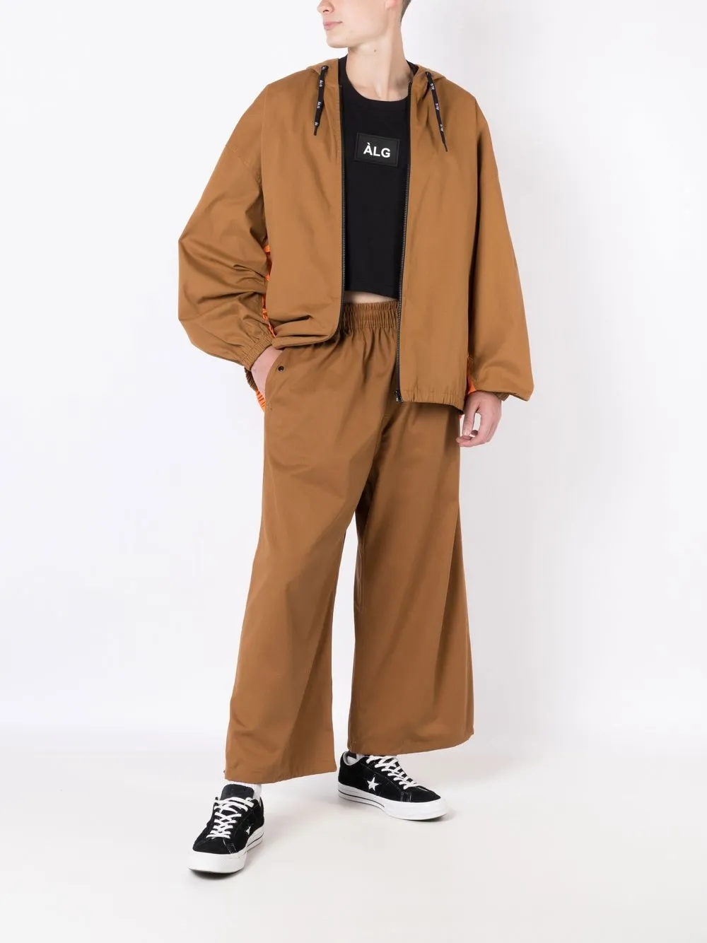 Àlg Calça wide leg com cós elástico | Calça reta | Image 2