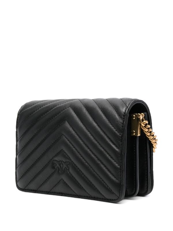 PINKO Mini chevron-quilted Click Love Bag - Farfetch