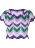 PINKO crochet-knit crop top - Purple