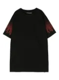 Vision Of Super Kids flame-print cotton T-shirt - Black
