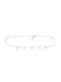 Alessandra Rich crystal heart belt - Silver