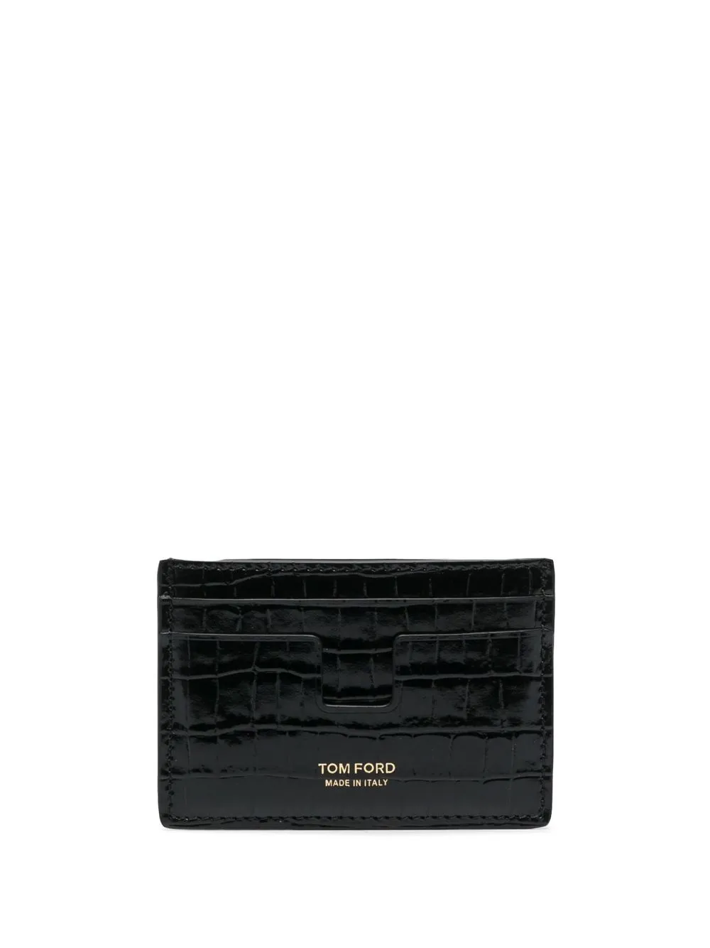 

TOM FORD crocodile-effect leather wallet - Black