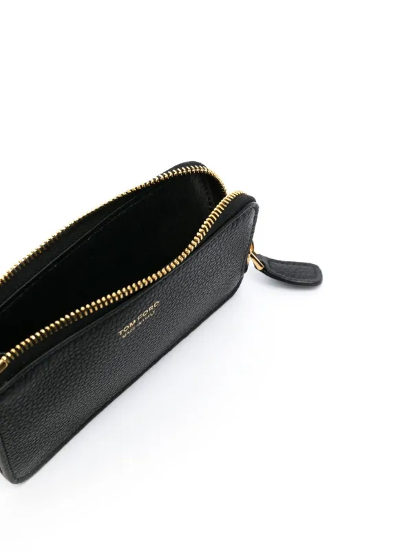 TOM FORD: Black Zip Card Holder