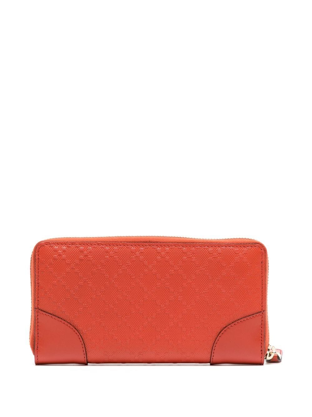 Shop Gucci Logo-patch Detail Wallet In Orange