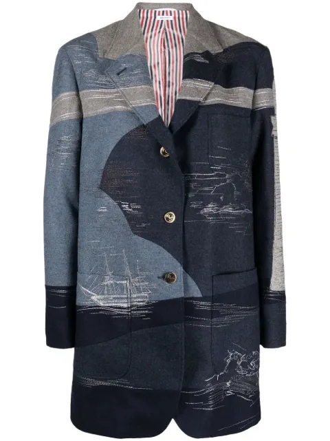 Thom Browne blazer con diseño color block