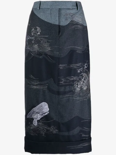 Thom Browne skjorte med kontrastsyninger