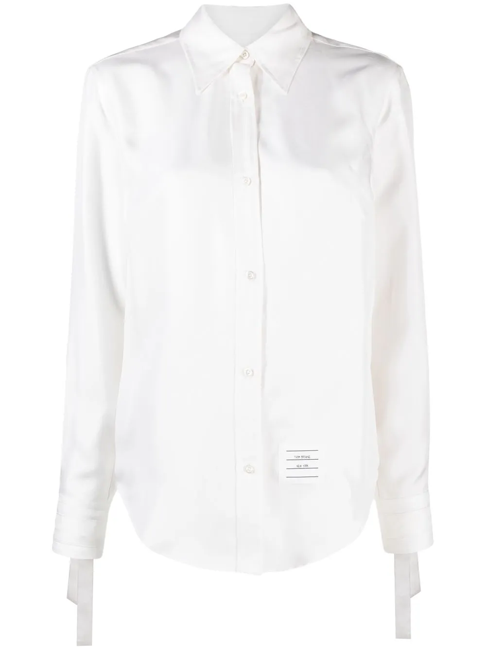 Thom Browne scarf-cuff detail shirt - White