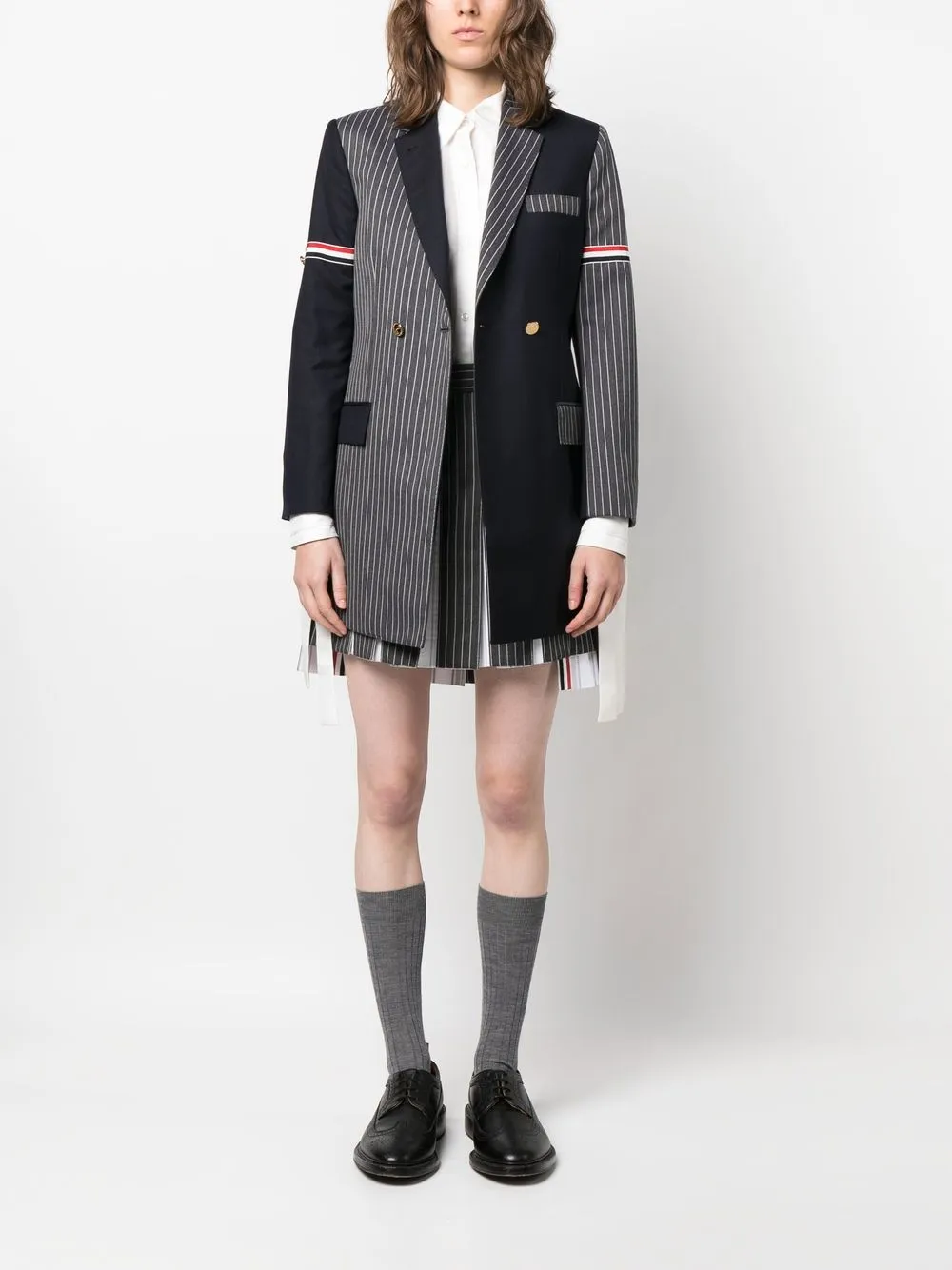 Thom Browne Blouse met sjaaldetail - Wit