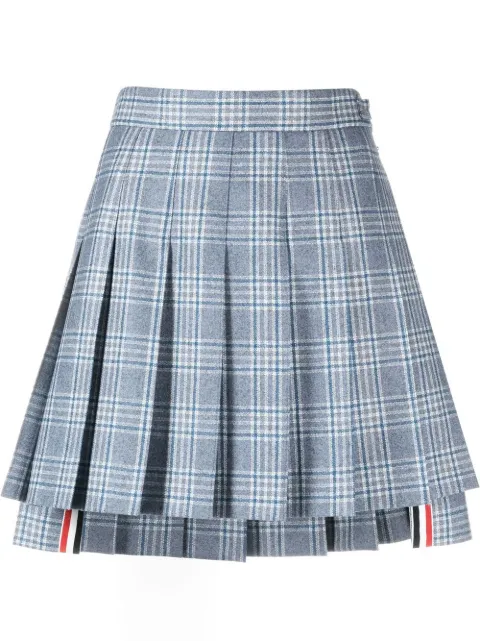 Thom Browne Faltenrock mit Karomuster