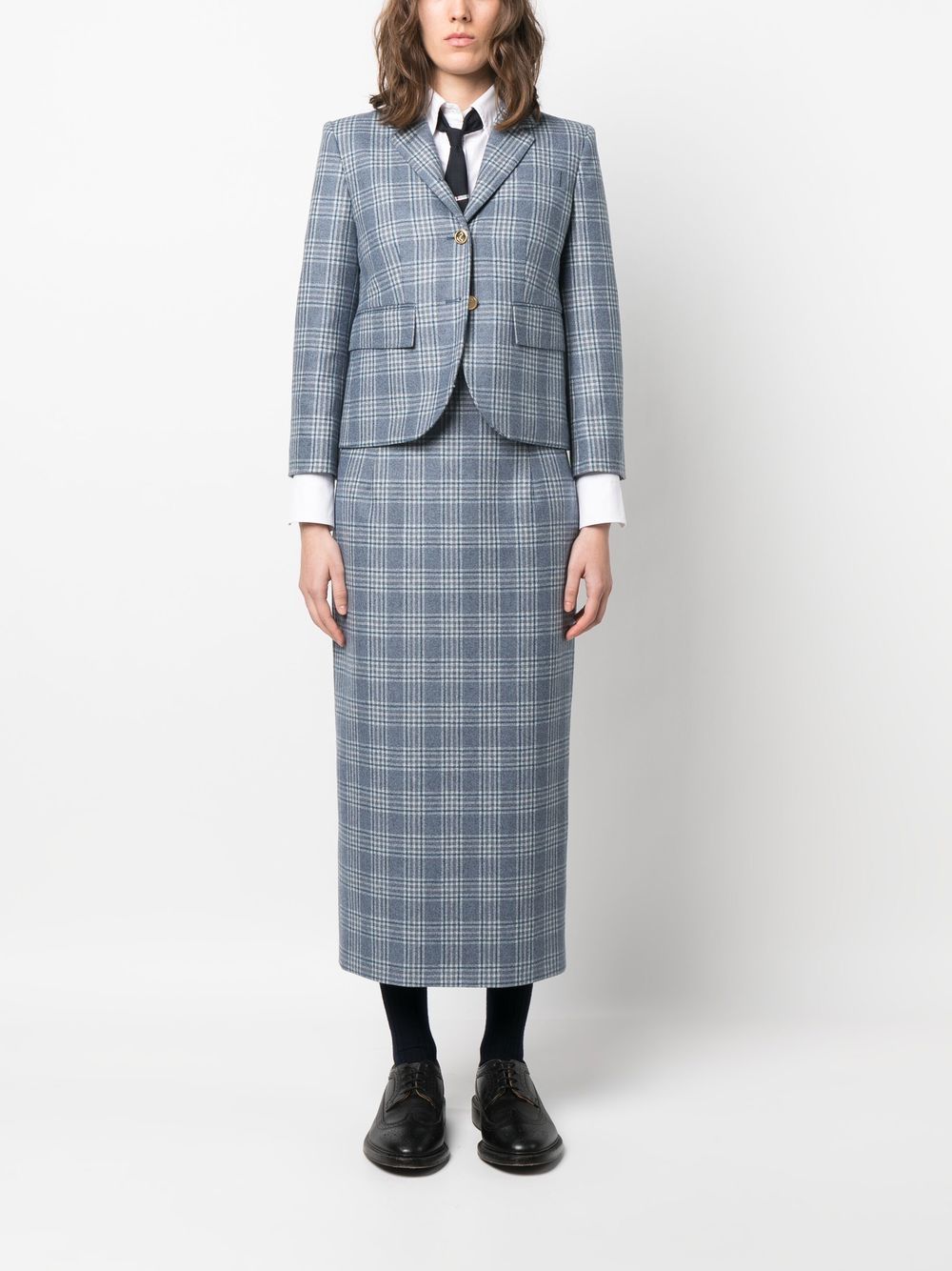 Thom Browne Geruite rok - Blauw