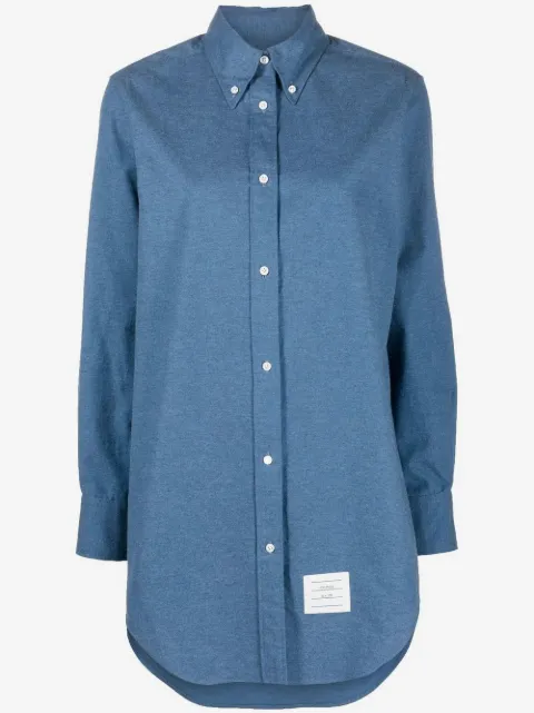 Thom Browne logo-patch shirt dress