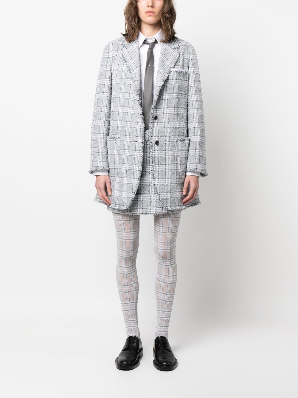 Thom Browne Blazer met enkele rij knopen - Grijs