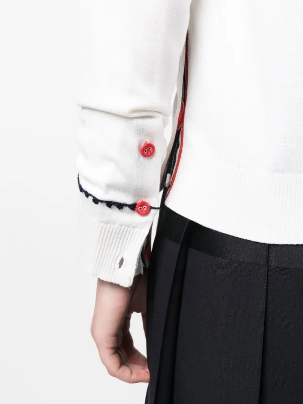 【送料&関税込】Thom Browne White Cotton Cardigan 19422698_43333902_600.jpg