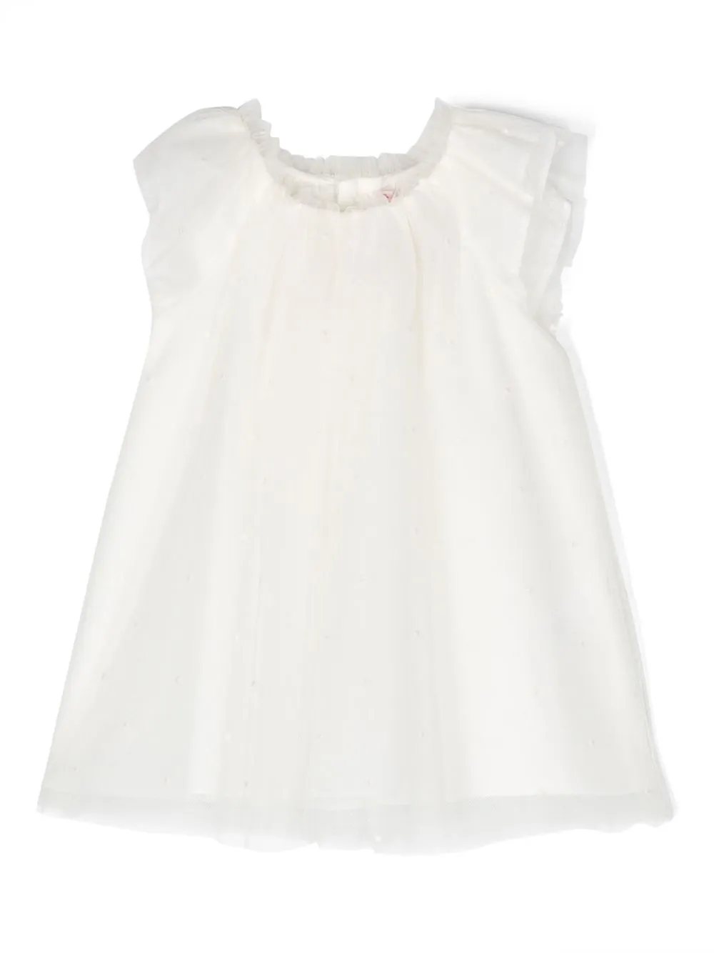 

Bonpoint Nuage sleeveless tulle smock dress - White