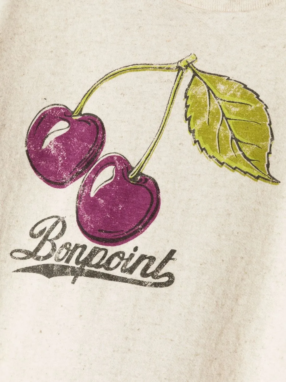Shop Bonpoint Thida Cherry-print T-shirt In Neutrals