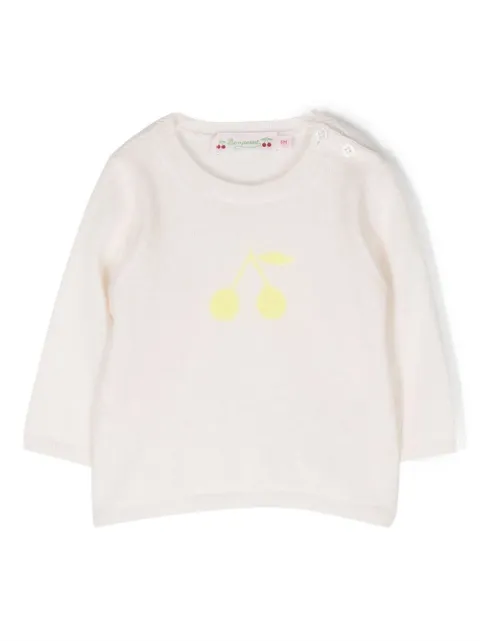 Bonpoint sudadera con cerezas estampadas 