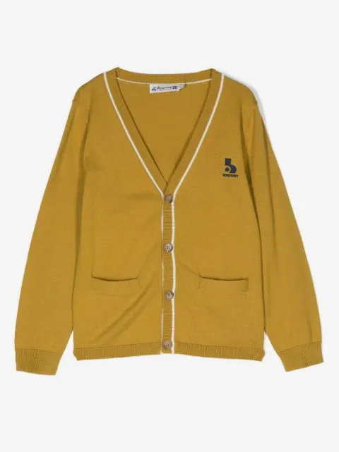 Bonpoint embroidered logo cardigan