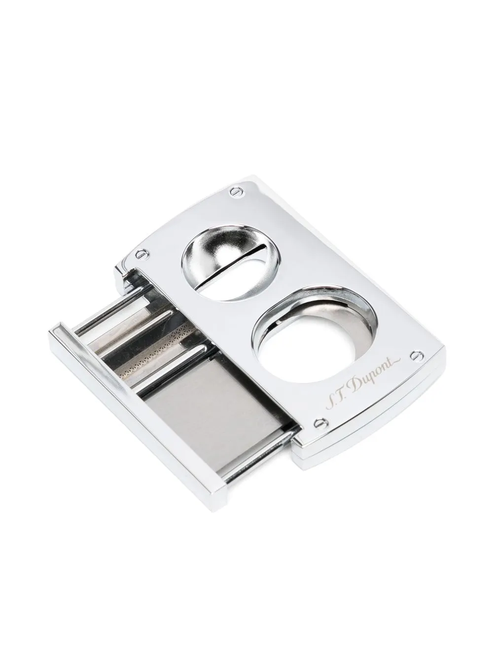St Dupont Double-blade Cigar Cutter In Silver