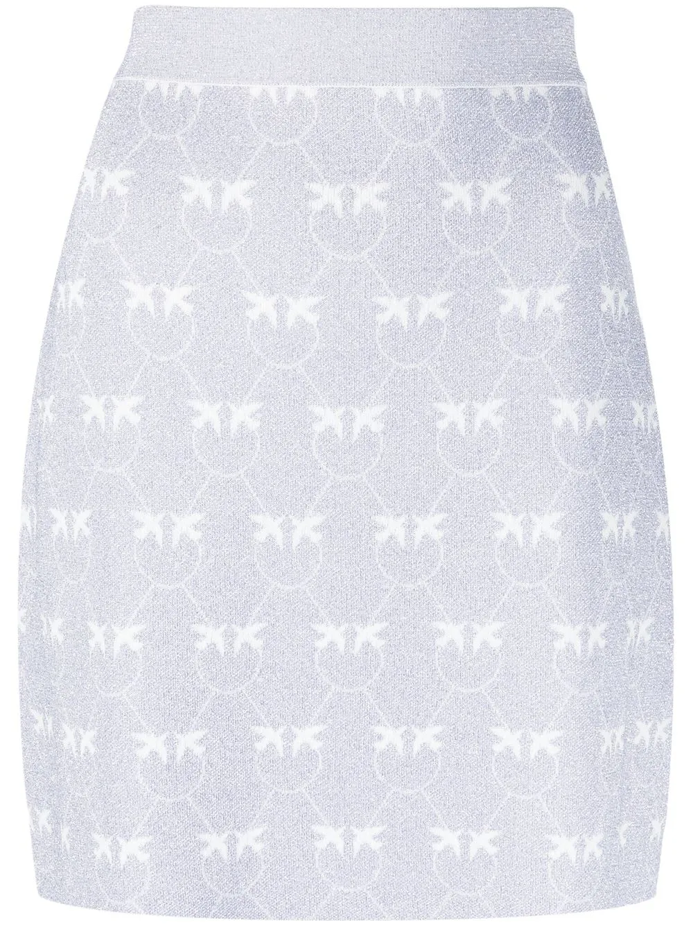 

PINKO Love Birds monogram knitted miniskirt - Purple