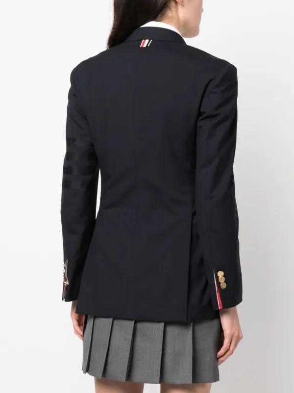 【関税&送料込】Thom Browne 4Bar Single-Breasted Wool Jacket Thom Browne 4-Bar single-breasted Wool Blazer | Blue