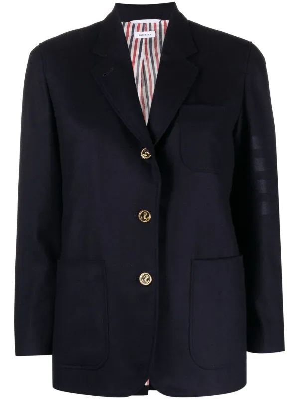 Thom Browne ストライプスリーブ シングルジャケット - Farfetch
