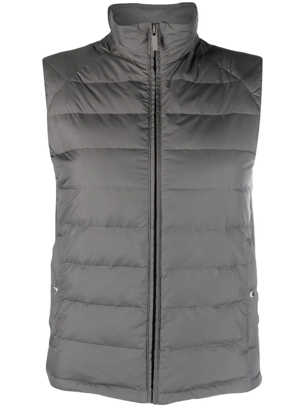 Thom Browne 4-bar Stripe Padded Gilet In Grey
