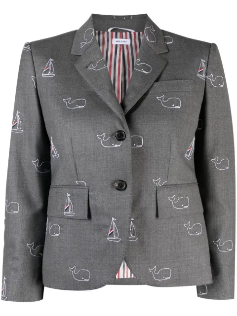 Thom Browne blazer bordado con botones