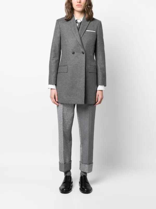 ジャケット THOM BROWNE WOMENS DOUBLE-BREASTED JACKET 19423125_43332652_600.jpg