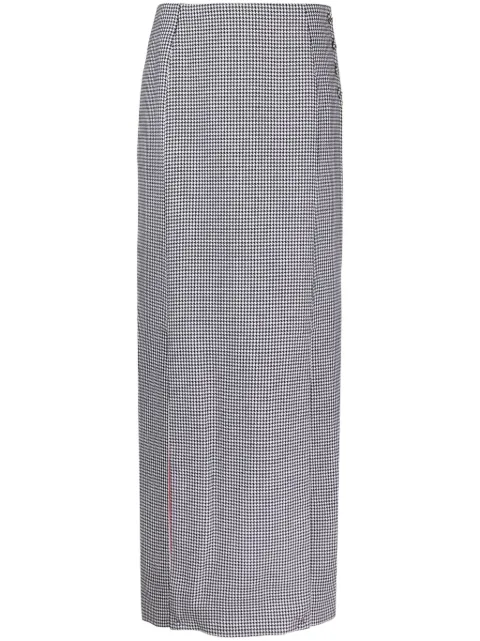 Thom Browne تنورة ماكسي صوف بنقش كاروهات مكسورة