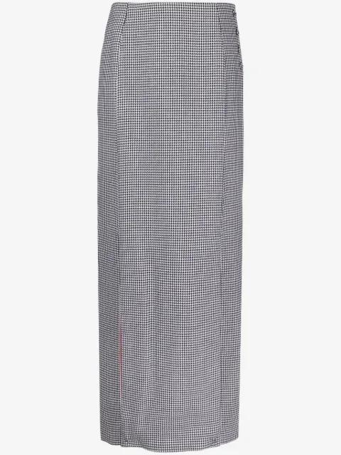 Thom Browne falda larga con motivo pied de poule