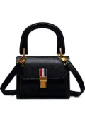 Thom Browne pebble-grain leather tote bag - Black
