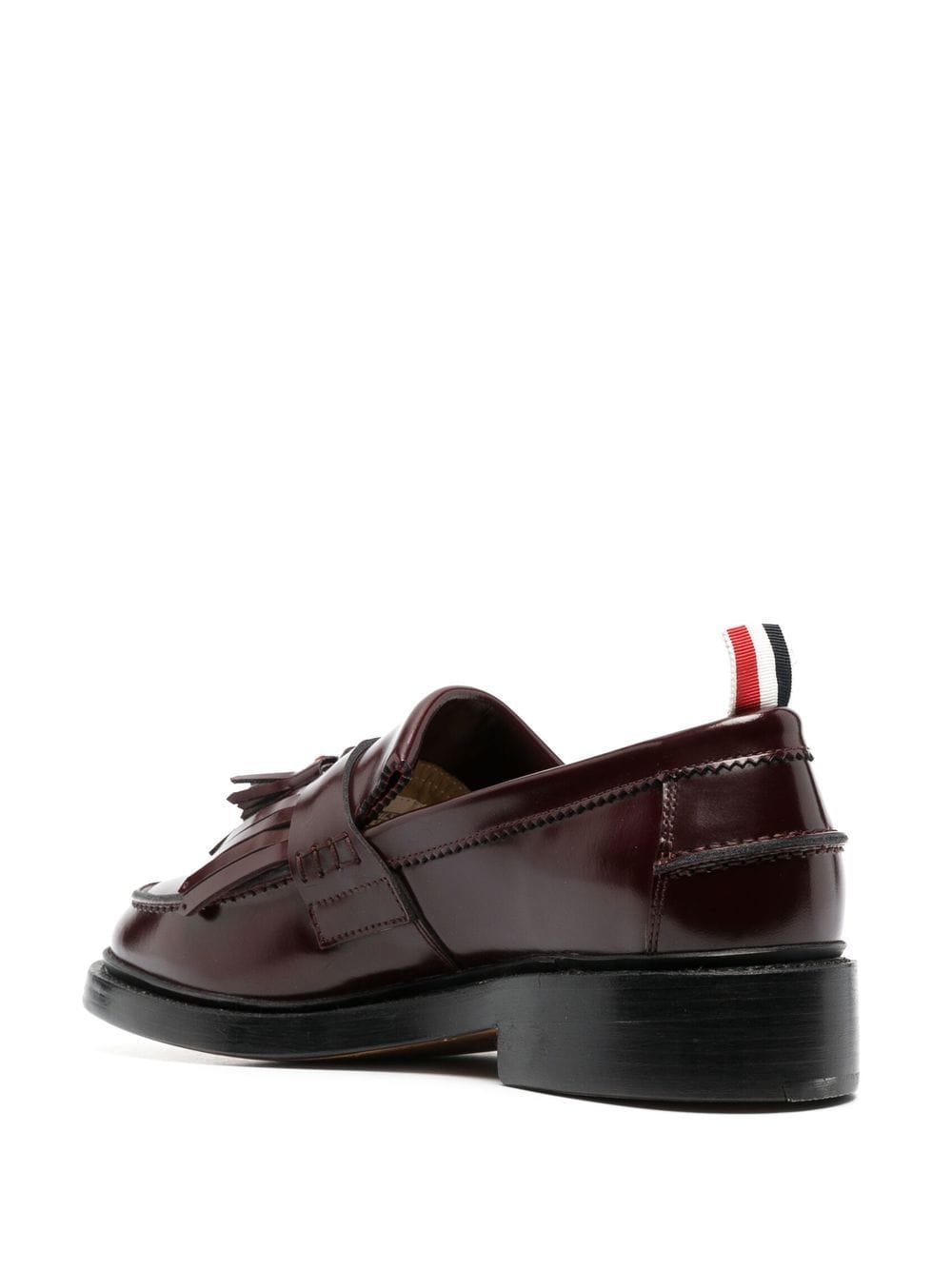 Shop Thom Browne Tassel-trim Patent Loafers In Red
